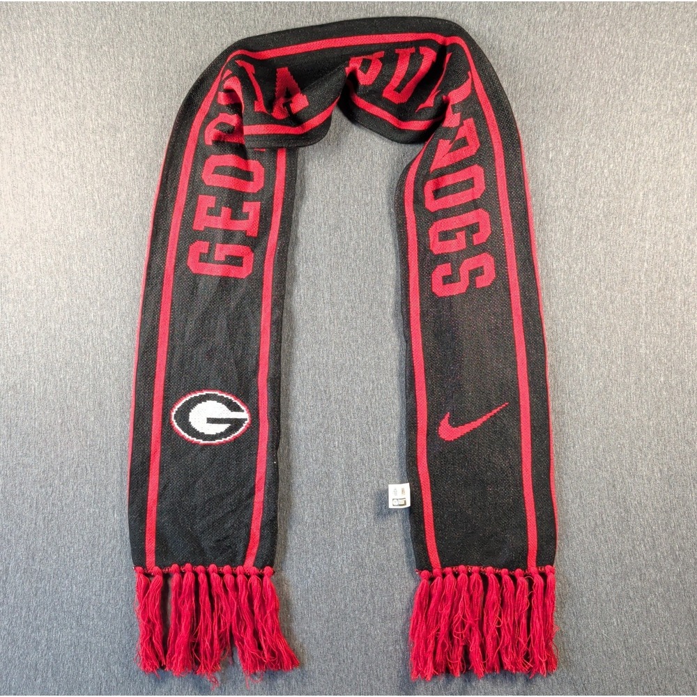 Georgia Bulldogs Scarf Nike Team Vtg Reversible Dawgs UGA Red Black Sports NCAA